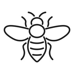 bee simple line vector icon