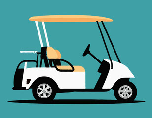 Golf Cart silhouette Club Car Golf Cart Silhouette vehicle Vector Illustration Hobby golf cart