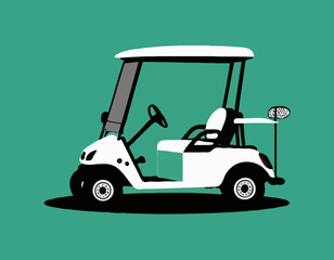 Golf Cart silhouette Club Car Golf Cart Silhouette vehicle Vector Illustration Hobby golf cart