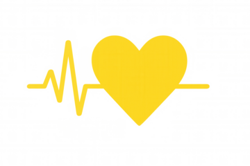 Heart and heartbeat rhythm line, illustrating health, medicine, and cardiology with a pulse icon