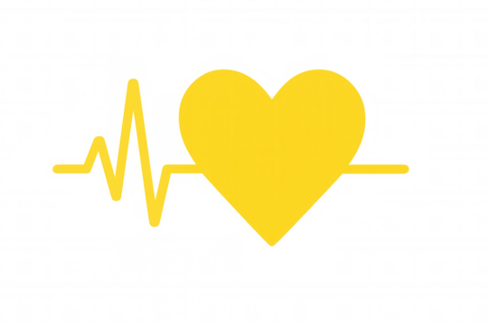 Heart and heartbeat rhythm line, illustrating health, medicine, and cardiology with a pulse icon - Powered by Adobe