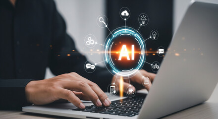 laptop computer with binary code on screen