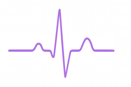 Heartbeat rhythm line displaying health data, medical monitoring concept with electrocardiogram on transparent background - Powered by Adobe