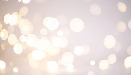 Abstract Gold and White Bokeh Background