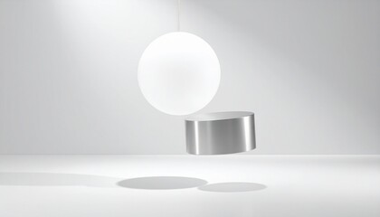 Floating Platform with Illuminated Sphere