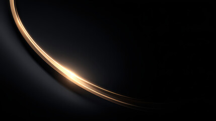 Black Friday sale concept with glowing golden light streak on dark background creating elegant and dynamic effect