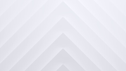 Minimal abstract background with white geometric chevron pattern. Embossed paper-like texture with arrows symbolizing growth. 3D render.