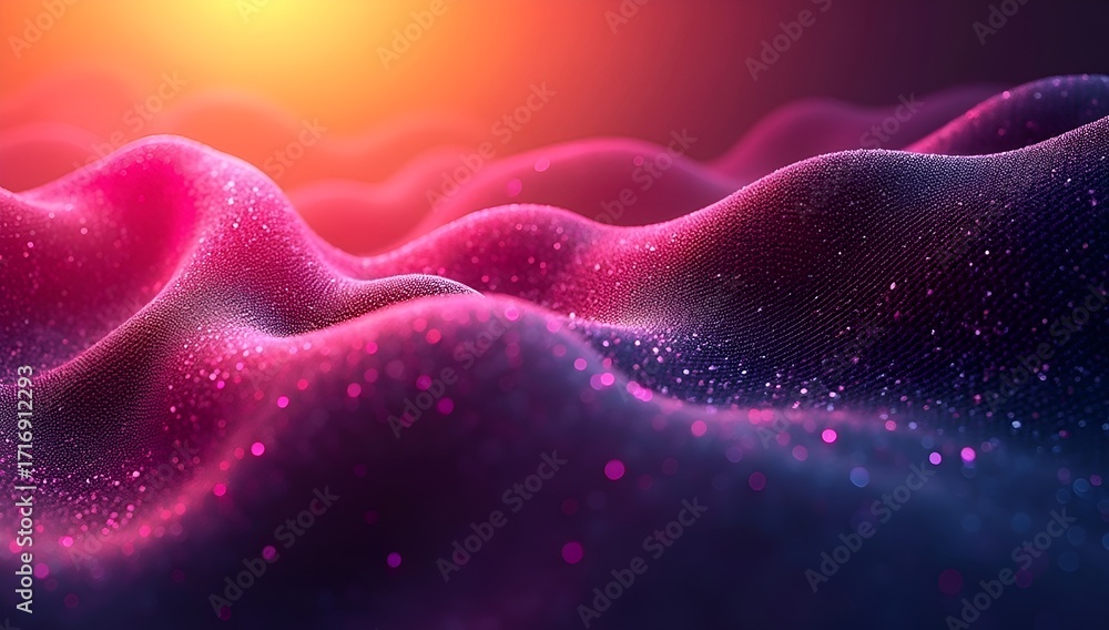 Poster dynamic mesh gradient – glowing pink and yellow highlights dissolve into deep purples and blacks. co