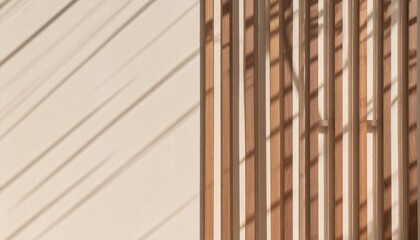 Abstract Light and Shadow Play on Wooden Slats
