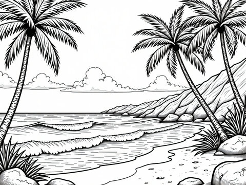 palm trees on the beach