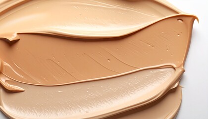 Swirled Beige and Light Brown Makeup Foundation Swatches