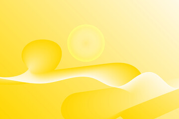 abstract yellow and white gradient wave background design