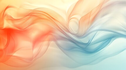 Fototapeta premium Soft, flowing lines of translucent color create a captivating abstract design.