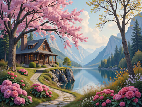 spring in the mountains