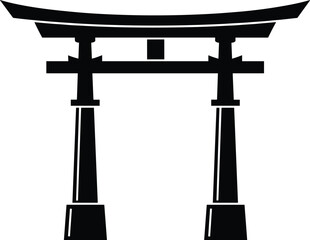Torii, Japan, gate, shrine, temple, vector, travel, silhouette, culture, landmark, religion, Asia, symbol, traditional, design