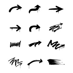 Dynamic arrow collection for infographics and web design, modern navigation elements set