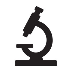 Microscope icon, black and white