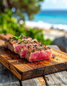 gegrilltes Thunfischsteak