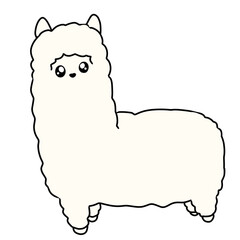 illustration alpaca simple animal 
アルパカ　動物　シンプル　イラスト