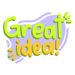 Great Idea Creative Typography Work Illustration