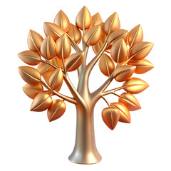 autumn tree vector illustration flower tree design icon logo 3d