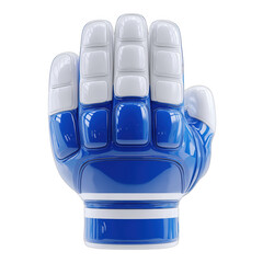 Blue and White Futuristic Goalkeeper Glove Stock Photo
