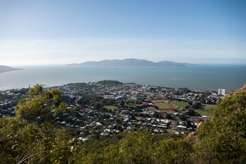 View of Townsville and Magnetic Island from Castle Hill Lookout, Townsville, Queensland, Australia