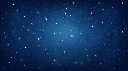 Fototapeta premium Night Sky with Twinkling Stars and Deep Blue Background for Use in Artwork, Print Media, and Website Designs
