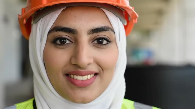 Confident Woman in Construction Breaking Barriers & Building the Future