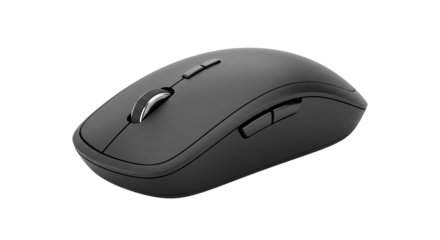 Ergonomic wireless computer mouse on a white background
