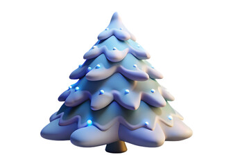 christmas tree isolated on white vector design icon tree 3d design