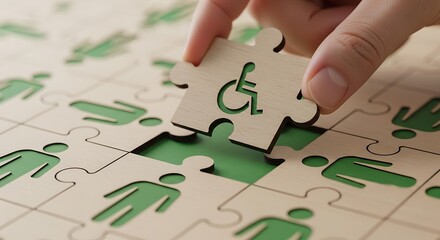 Inclusive Puzzle Piece Represents Diversity and Inclusion