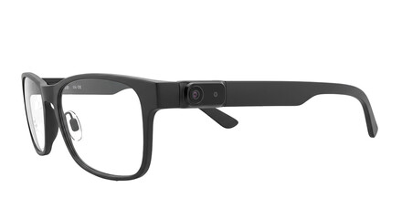 Sleek black smart glasses with modern design