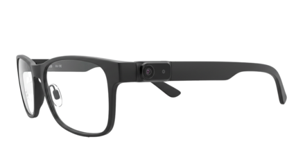 Sleek black smart glasses with modern design