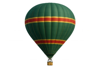 Fototapeta premium Hot air balloon floating in the air, offering a sense of exploration and leisure. Isolated object with a transparent background