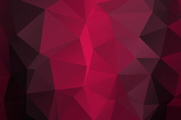 Deep Pink Polygonal Geometric Abstract Background low poly