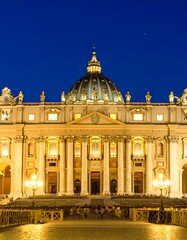 Fototapeta premium Illuminated basilica at night