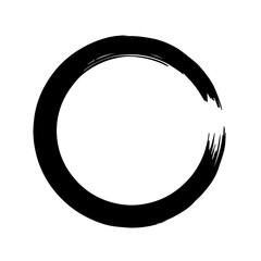 Incomplete Black Ink Enso Circle