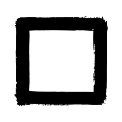 Hand-Drawn Black Grunge Square Frame
