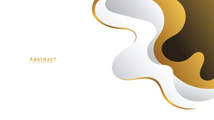 White background with elegant golden lines, use for template or cover. Elegant premium white background. vector illustration