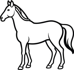 Obraz premium Horse silhouette vector icon on a white background.eps