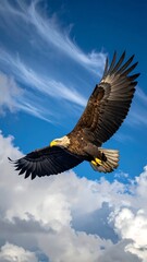Obraz premium Majestic eagle soaring through a vibrant sky (3)