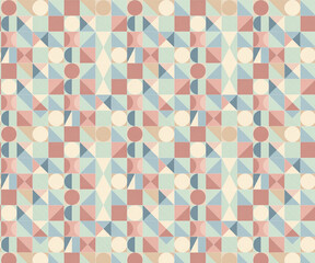 Minimalist Pastel Geometric Seamless Pattern