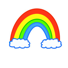 rainbow with clouds