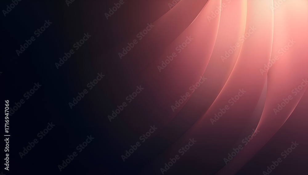 Poster soft pink mesh gradient glowing over a deep black background – like dawn’s first light breaking thro
