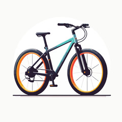 Obraz premium bicycle, bike, vector, illustration, ride, isolated, activity, cycle, sport, outdoor, transport, graphic, people, healthy, design, fitness, leisure, active, biking, cyclist, transportation, lifestyle,