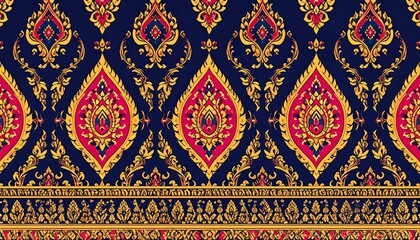 Intricate floral pattern in dark blue