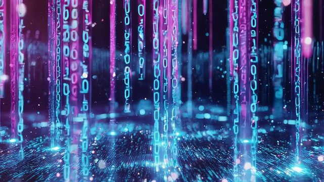 Abstract concept of a quantum computing core, glowing qubits in a state of superposition, surrounded by intricate layers of energy fields, deep space background