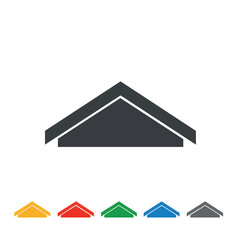A versatile vector graphic showcasing a sleek, minimalist house roof icon in multiple color options, perfect for architectural, property, and digital design.