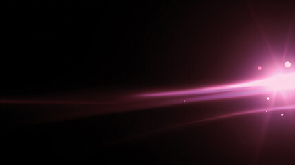 A Pink Glowing Light Beam on a Black Background